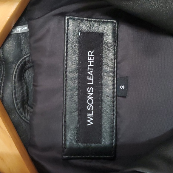 Wilsons Genuine Leather Moto Jacket In Black Size S - Picture 8 of 10